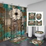 Four piece shower curtain set