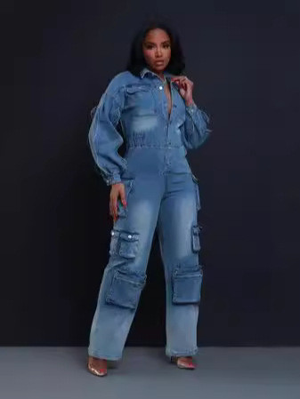 Straight leg pants jumpsuit