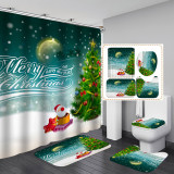 Christmas Series Printed Christmas Tree Bathroom Set