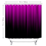 Printed waterproof and mildew resistant gradient color shower curtain with dry wet separation