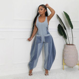 Loose jumpsuit denim jumpsuit