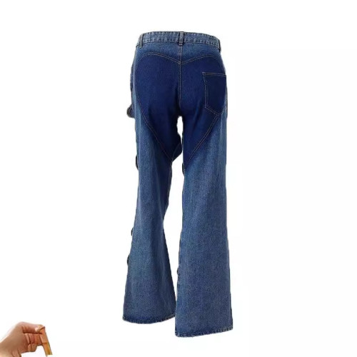 Twisted hollow jeans