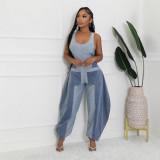 Loose jumpsuit denim jumpsuit