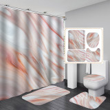 Marble textured shower curtain set