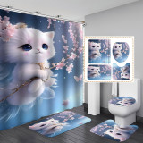 Thickened bathroom curtain, warm bathroom curtain