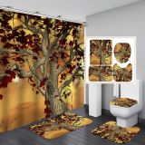 Ins Wind Leaf Series Bathroom Shower Curtain