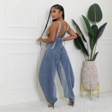 Loose jumpsuit denim jumpsuit