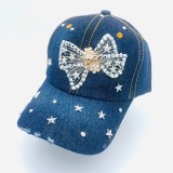 Cowboy baseball cap with inlaid accessories sun hat