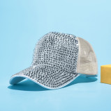 Fashionable sun hat with baseball cap and rhinestone