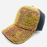 Fashionable sun hat with baseball cap and rhinestone
