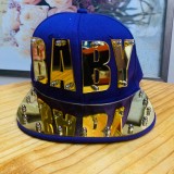 Hip hop acrylic flat brimmed hat with letter punk style