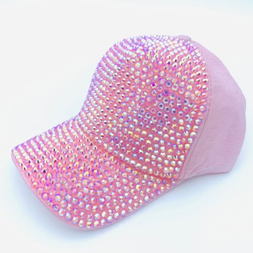 Fashionable sun hat with baseball cap and rhinestone