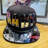 Hip hop acrylic flat brimmed hat with letter punk style