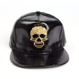 Crocodile patterned PU leather baseball cap