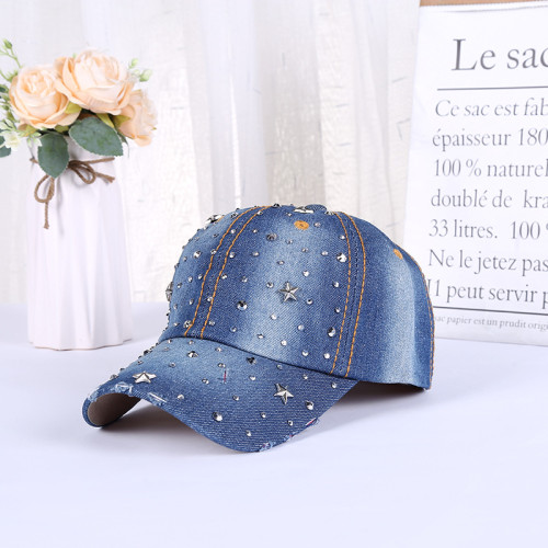 Denim baseball cap with starry sky pattern sun hat