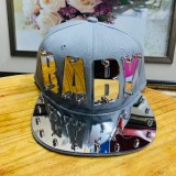 Hip hop acrylic flat brimmed hat with letter punk style