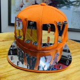 Hip hop acrylic flat brimmed hat with letter punk style