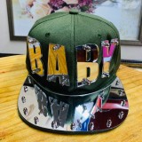 Hip hop acrylic flat brimmed hat with letter punk style