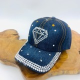 Denim duckbill cap, hip-hop rivet baseball cap