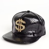 Dollar metal tag hip-hop baseball cap