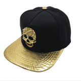 Crocodile patterned PU leather baseball cap