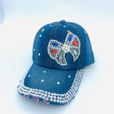 Cowboy baseball cap with inlaid accessories sun hat