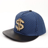 Dollar metal tag hip-hop baseball cap