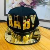 Hip hop acrylic flat brimmed hat with letter punk style