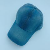 Children's washed denim baseball cap