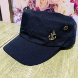 Decorative hat cotton solid color flat top hat