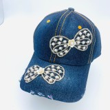 Cowboy baseball cap with inlaid accessories sun hat