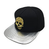 Crocodile patterned PU leather baseball cap