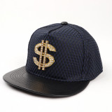 Dollar metal tag hip-hop baseball cap