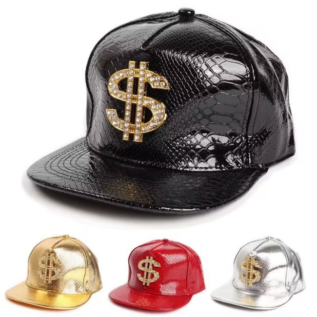 Dollar metal tag hip-hop baseball cap
