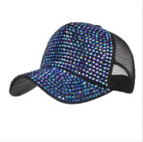 Fashionable sun hat with baseball cap and rhinestone