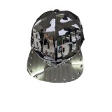 Hip hop acrylic flat brimmed hat with letter punk style