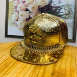 Hip hop baseball cap, metallic texture