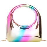 Acrylic bag, glossy box bag, banquet simple metallic small square bag, crossbody bag
