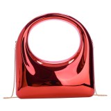 Acrylic bag, glossy box bag, banquet simple metallic small square bag, crossbody bag