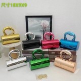 Candy colored acrylic cylindrical bag