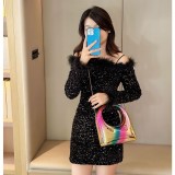 Acrylic bag, glossy box bag, banquet simple metallic small square bag, crossbody bag