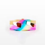 Box bag, simple temperament, acrylic bag, hand-held crossbody bag