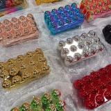 Acrylic bag, one shoulder fashionable chain, egg shaped bag