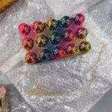 Acrylic bag, one shoulder fashionable chain, egg shaped bag