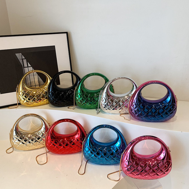 Candy colored acrylic diamond grid box bag