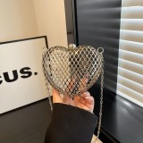 Fashionable hollow metal heart-shaped bag