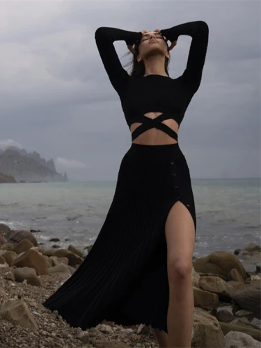 Knitted Sweater Skirts Set Women Two Piece Sets Outfits Spring Autumn Clothes Long Sleeve Crop Top Sweater Pleated Skirt Suits
