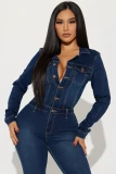 Streetwear Jeans Jumpsuits Autumn Clothes Women 2024 Full Sleeve Flare Pants Denim  Rompers Playsuits One Pieces Overalls Outfit