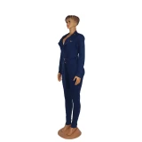 Streetwear Denim Jumpsuits for Women Spring Y2K Clothing Full Sleeve Bodycon Jean Rompers Playsuits One Pieces Overalls Outfits