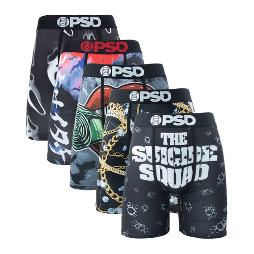 5Pcs Sexy Men Underwear Boxers Fashion Print Breathable Male Underpants Men's Panties Lingerie Comfor Man Boxer Briefs Trunks